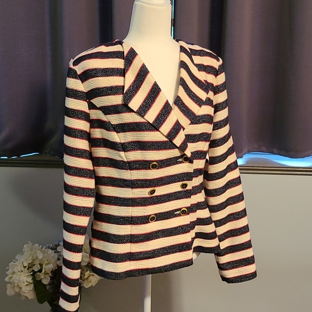Cabi NWT Striped Cruise Jacket - Size 10